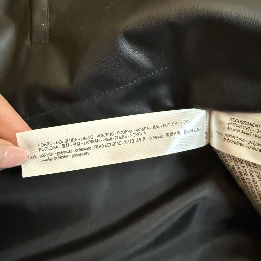 Zara Faux Leather Black Jacket - Picture 4 of 11